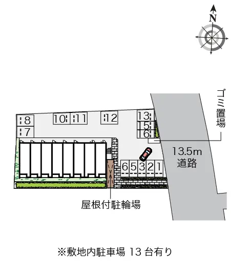 ★手数料０円★松原市河合　月極駐車場（LP）